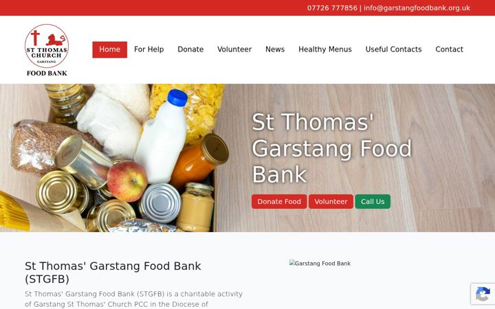 Screenshot of garstangfoodbank.org.uk