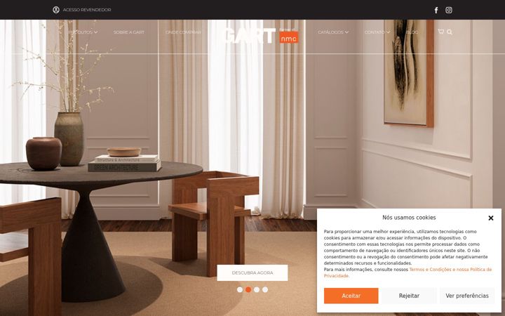 Screenshot of gart.com.br