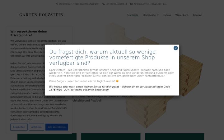Screenshot of garten-holzstein.de