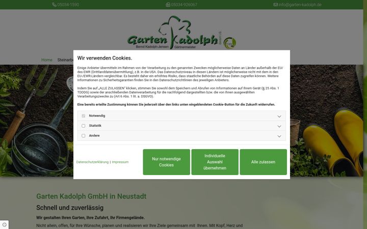 Screenshot of garten-kadolph.de