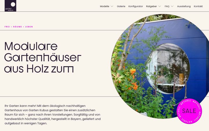 Screenshot di garten-kubus.de