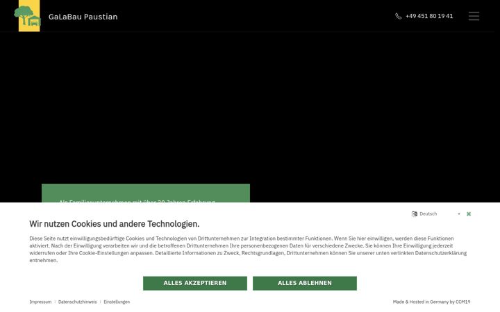 Screenshot of garten-landschaftsbau-paustian.de