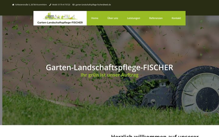 Screenshot of garten-landschaftspflege-fischer.de