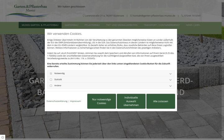 Screenshot of garten-pflasterbau-munisi.de