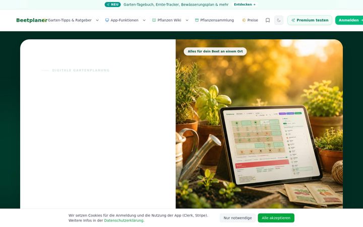 Screenshot of garten-planer.app