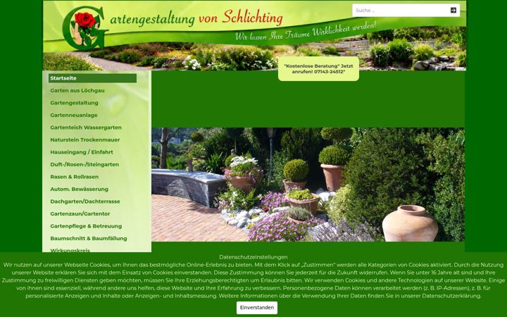 Screenshot of garten-schlichting.de
