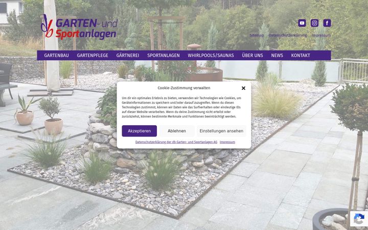 Screenshot of garten-sportanlagen.ch