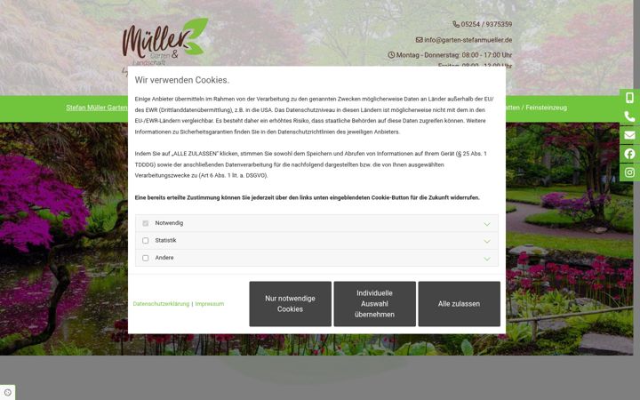 Screenshot of garten-stefanmueller.de