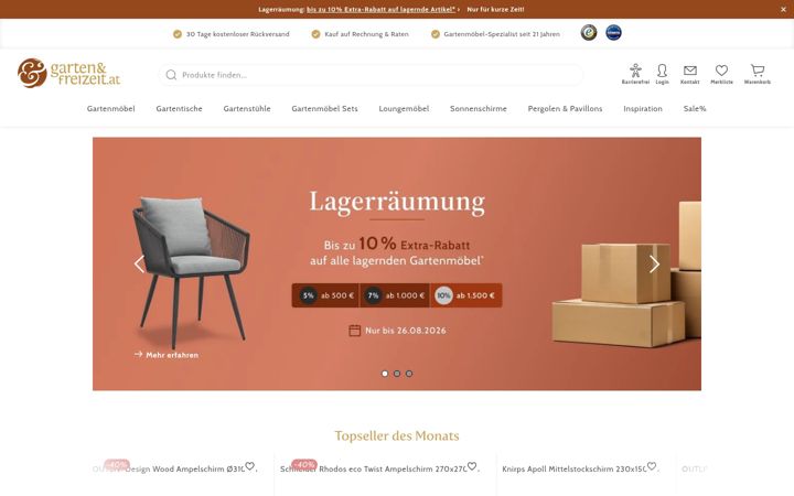 Screenshot of garten-und-freizeit.at