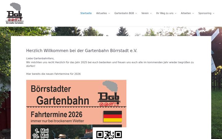 Screenshot of gartenbahn-boerrstadt.de