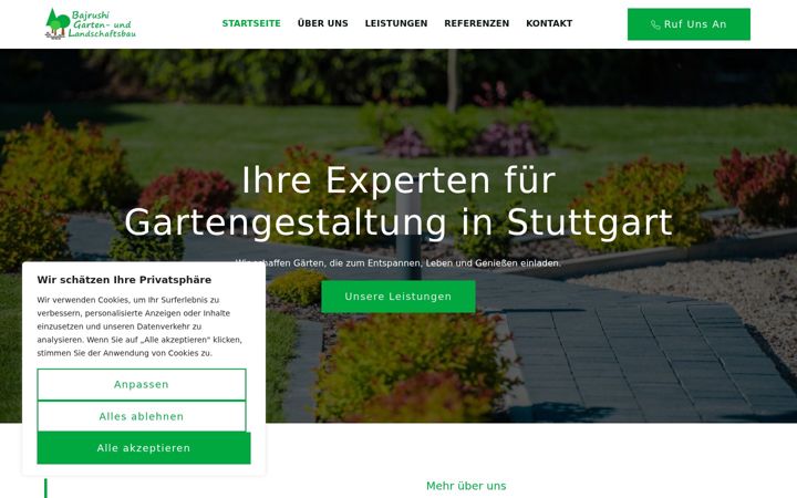 Screenshot of gartenbau-bajrushi.de