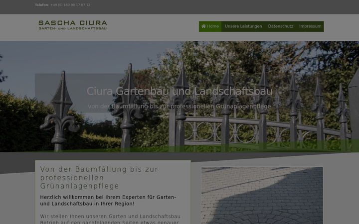 Skärmbild av gartenbau-ciura.de
