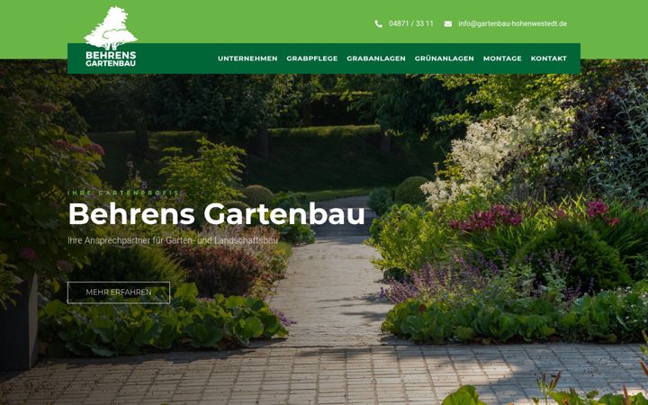 Screenshot of gartenbau-hohenwestedt.de