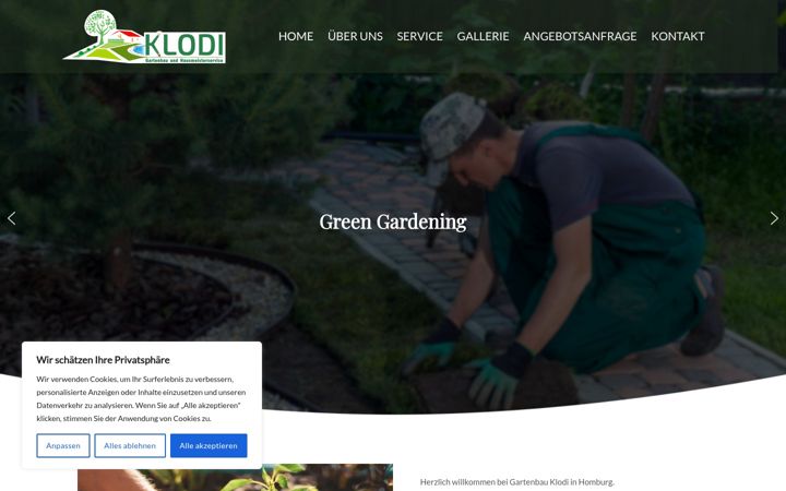 Screenshot of gartenbau-klodi.de