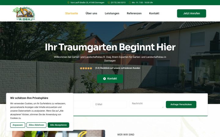 Screenshot of gartenbau-osaj.de