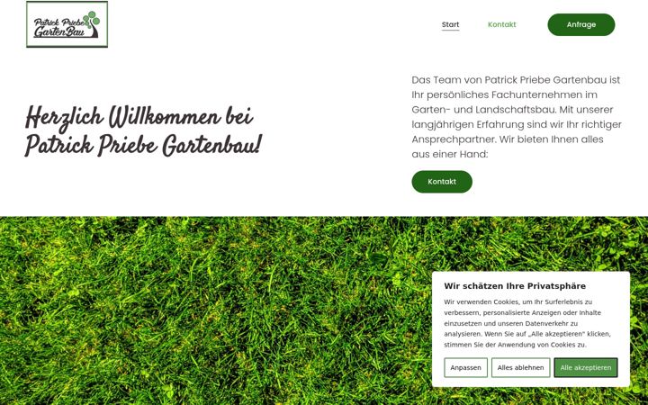 Screenshot of gartenbau-priebe.de