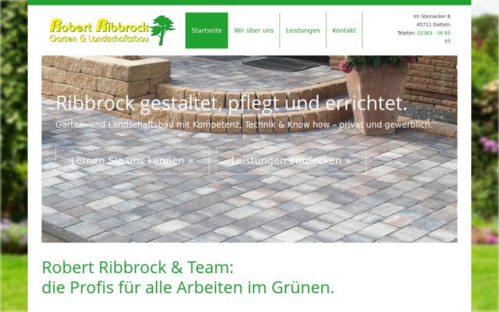 Screenshot of gartenbau-ribbrock.de