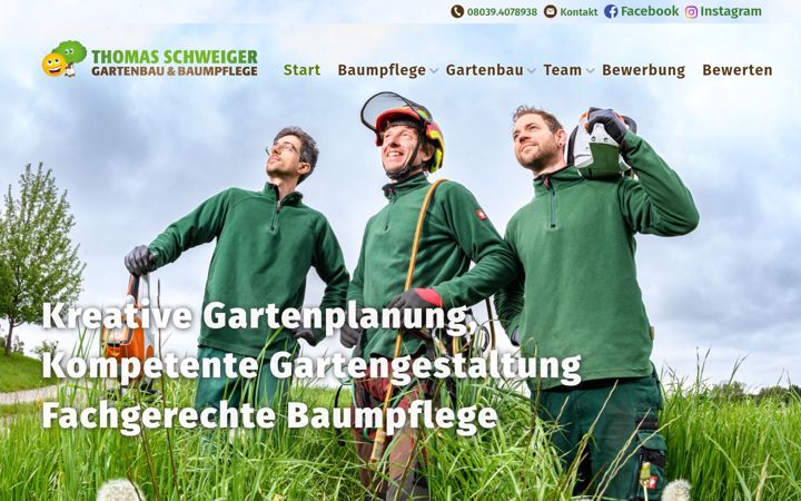 Screenshot of gartenbau-schweiger.de