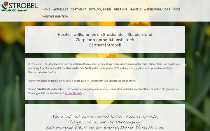 Screenshot of gartenbau-strobel.de
