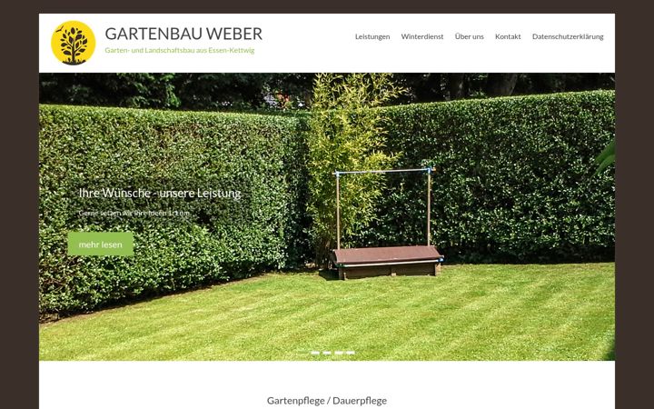 Screenshot of gartenbau-weber-essen.de