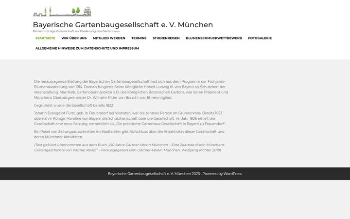 Ekrano kopija gartenbaugesellschaft-muenchen.de