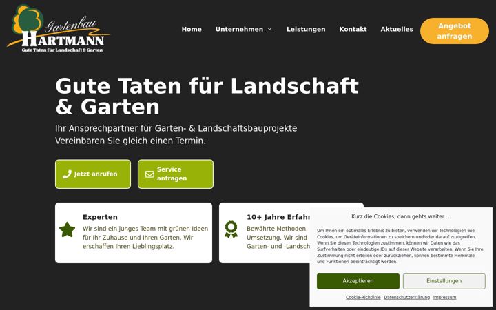 Screenshot of gartenbauhartmann.de