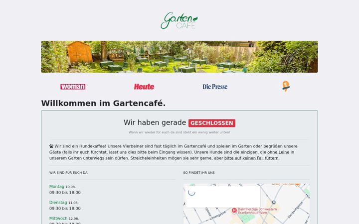Screenshot of gartencafe.com