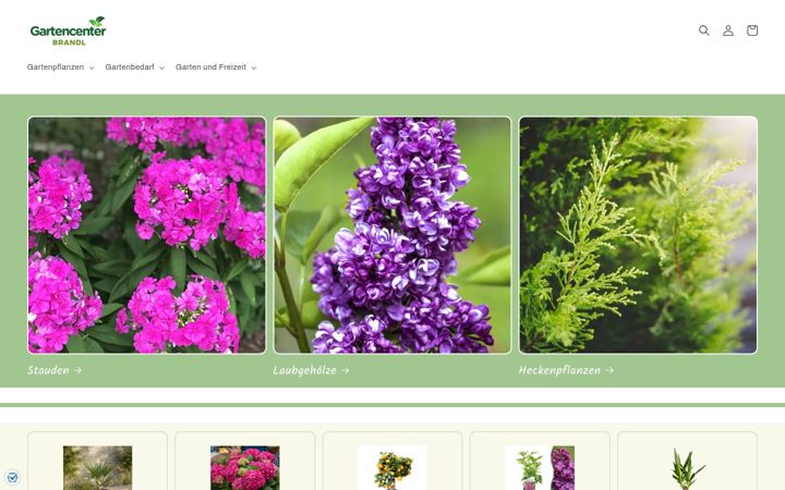 Screenshot of gartencenter-brandl.de