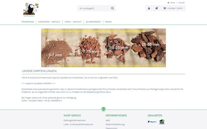 Screenshot of gartencenter-seibert.de