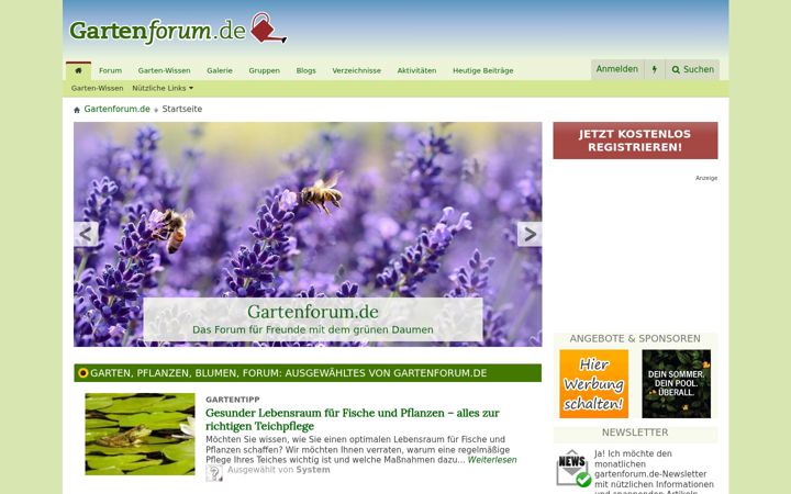Screenshot of gartenforum.de