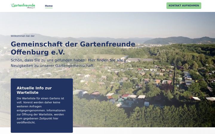 Screenshot of gartenfreunde-offenburg.de