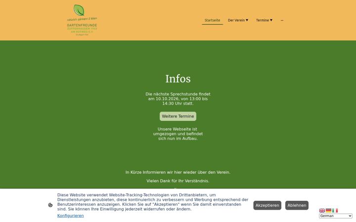 Screenshot of gartenfreunde-zuffenhausen.de