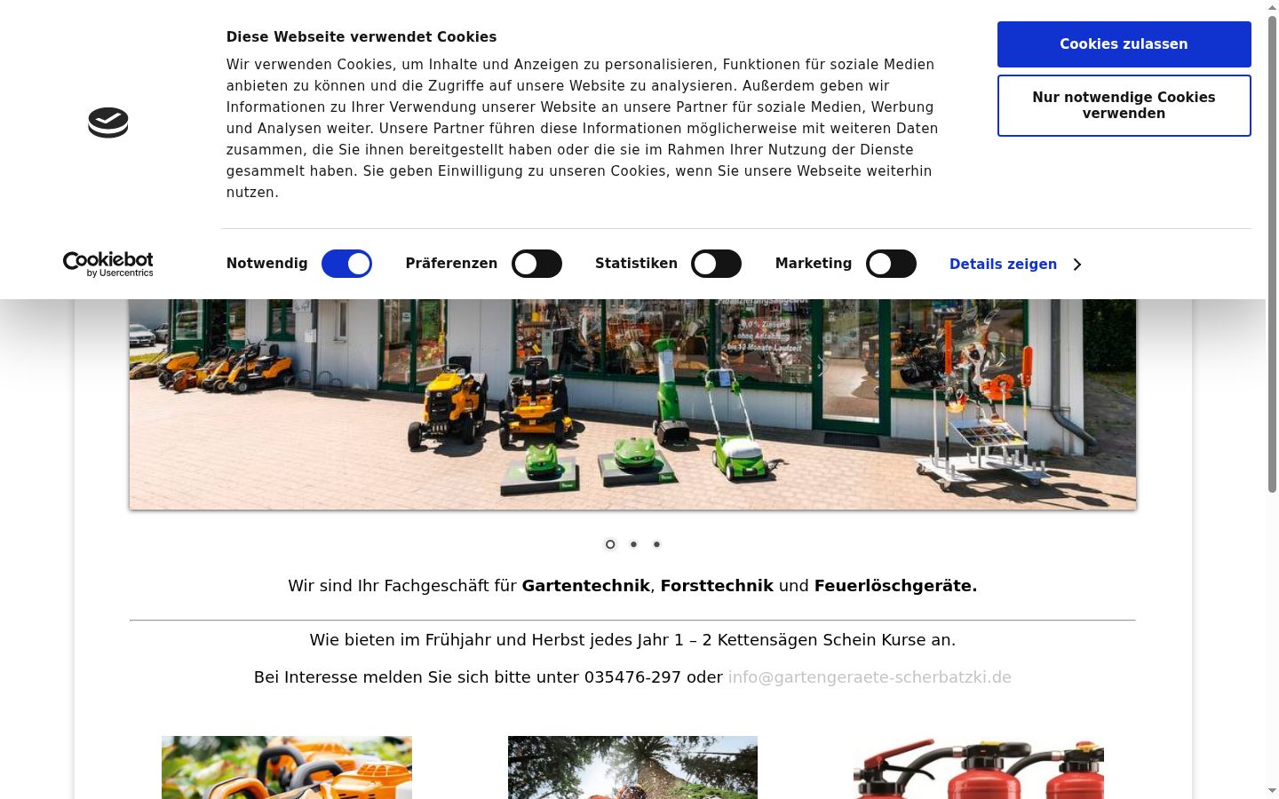 Screenshot of the consent banner shown before any interaction