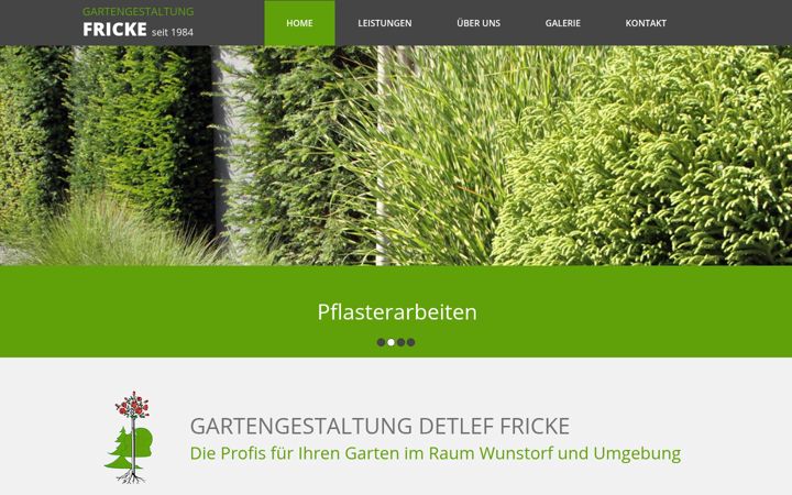 Screenshot of gartengestaltung-fricke.de