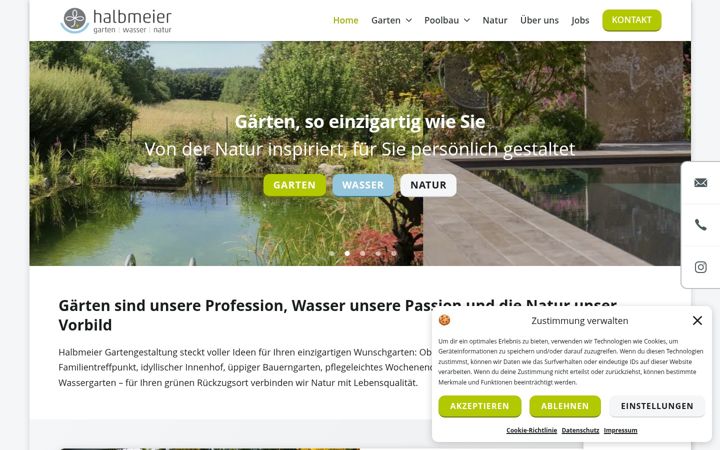 Screenshot of gartengestaltung-halbmeier.de