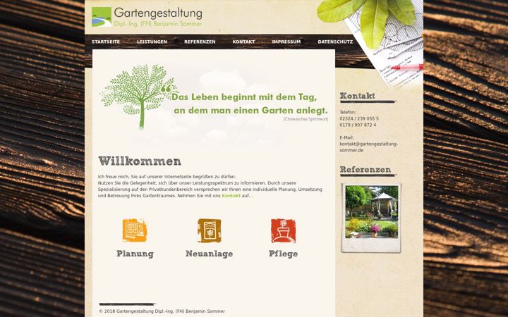 Captură de ecran a gartengestaltung-sommer.de