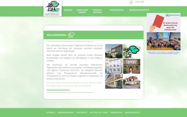 Captură de ecran a gartenhaus-ev.de
