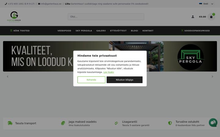 Screenshot of gartenhaus.ee