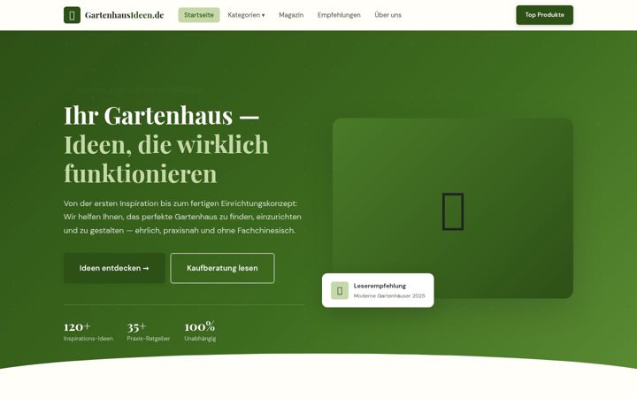 Skärmbild av gartenhauseideen.de