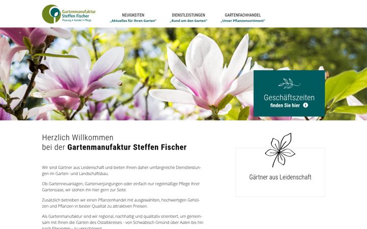 Skärmbild av gartenmanufaktur-fischer.de
