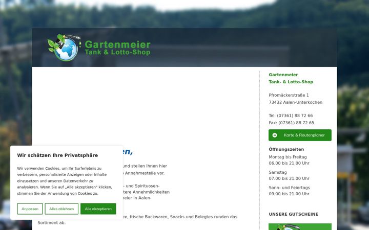 Skärmbild av gartenmeier.de