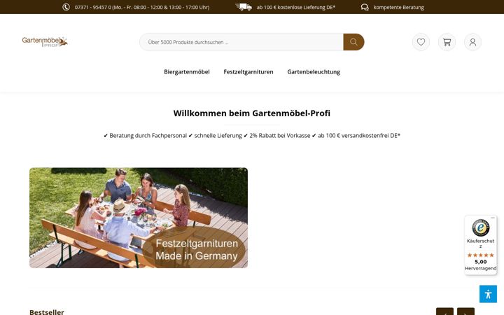 Screenshot of gartenmoebel-profi.com