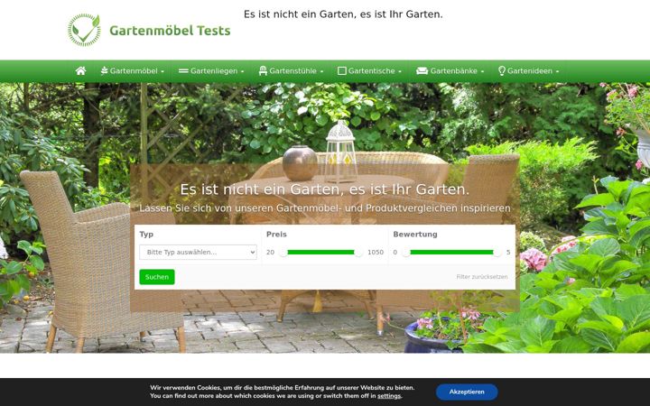 Screenshot of gartenmoebel-tests.de