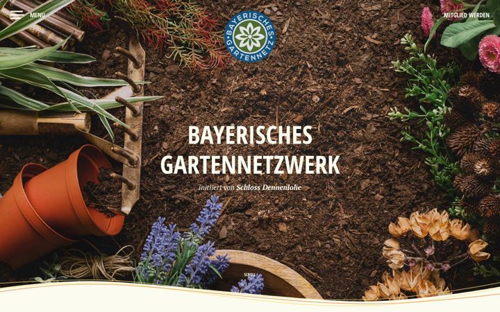 Screenshot of gartennetzwerk-bayern.de