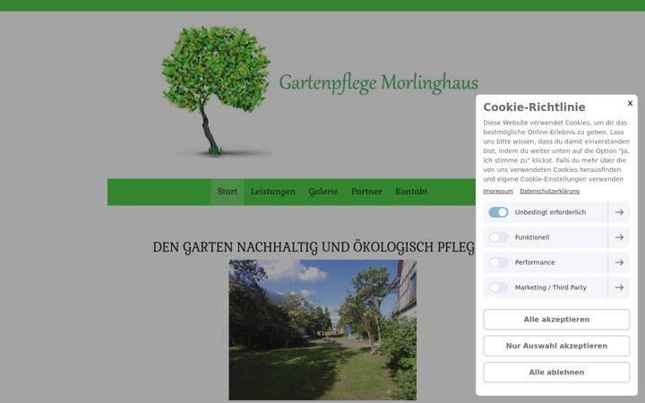 Screenshot of gartenpflege-morlinghaus.de