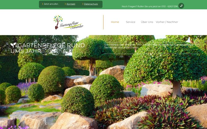 Screenshot of gartenpflege-semmler.de
