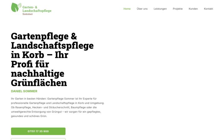 Screenshot of gartenpflege-sommer.de