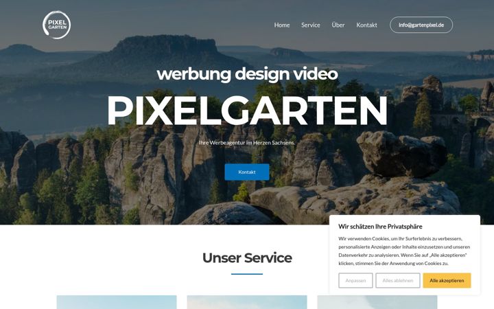 Screenshot of gartenpixel.de