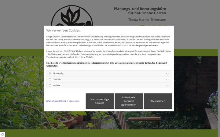 Screenshot of gartenplanung-wangerland.de