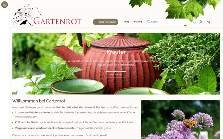 Screenshot of gartenrot.com